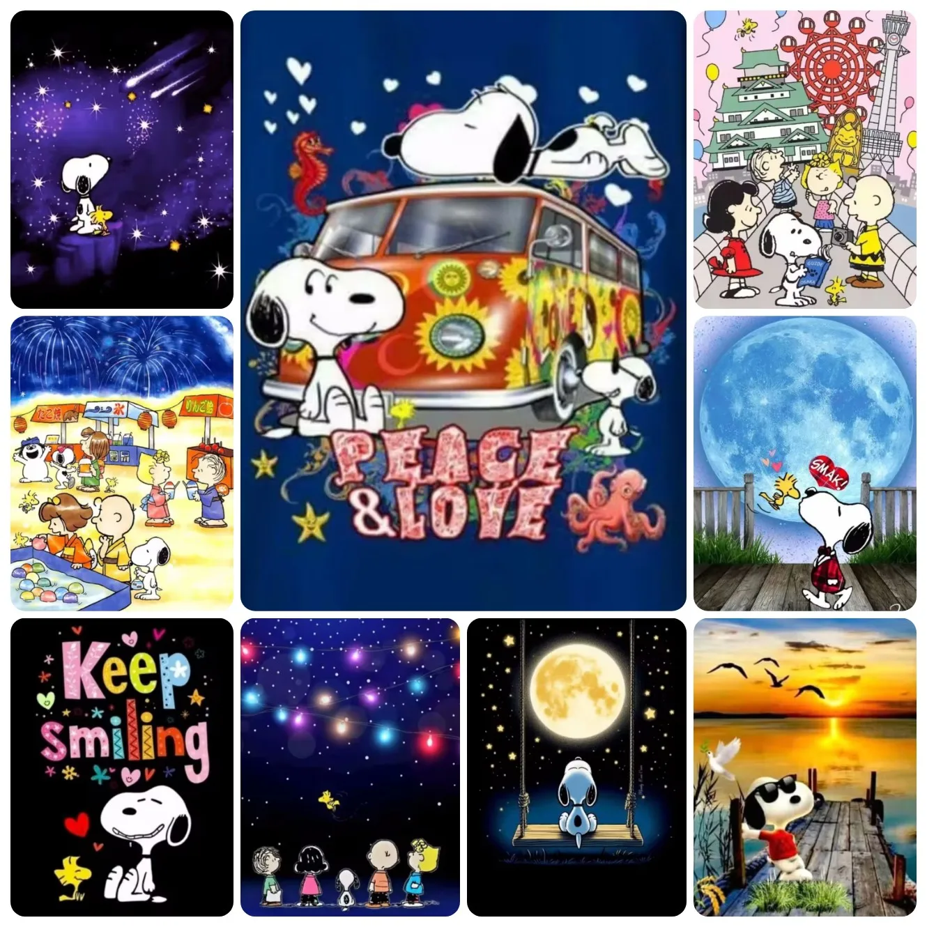 

1000 PCS Puzzles for Adults Cute Snoopy, Jigsaw Puzzles Educational Games Colorful Puzzles Gifts Home Decor