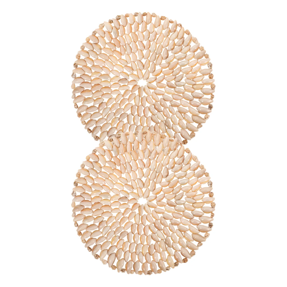 

2 Pcs Shell Coasters Natural Seashell Heat Insulation Pads Desk Kitchen Decor Beach Housewarming Nautical Outdoor Table