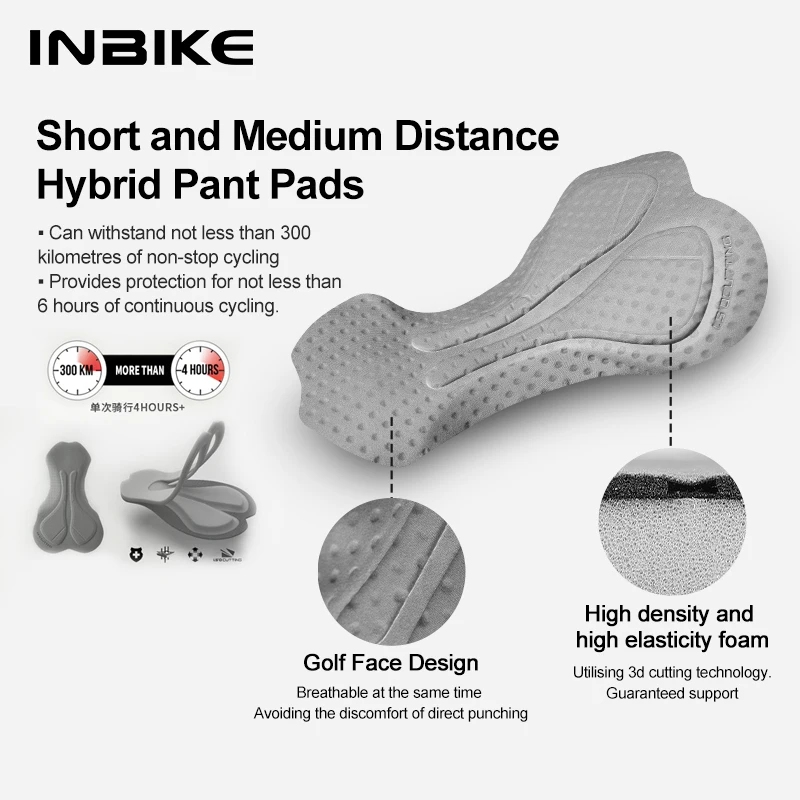 INBIKE Men’s Bicycle Shorts Cycling Padded Summer MTB Running Riding Pants Man Road Bike Cycling Tights Breathable Bike Clothes