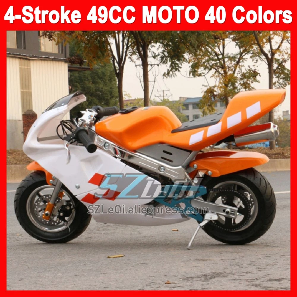 Mini Motorcycle 4 Stroke 49CC ATV Off-road Real Superbike Adult Child Moto Bikes Gasoline Power Racing Autocycle Small Scooter