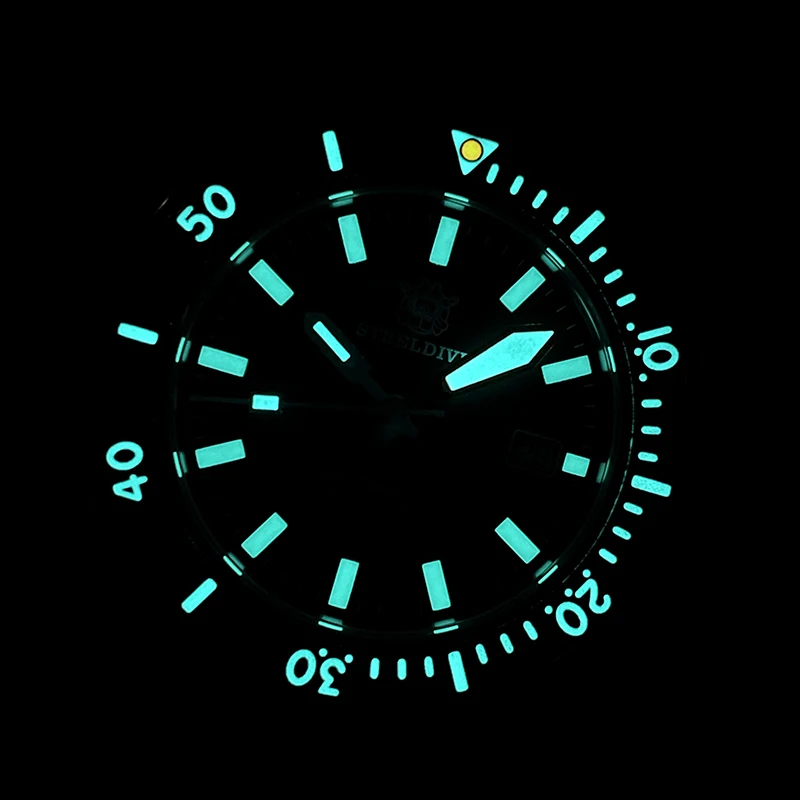 STEELDIVE Men Diver Watch 42mm Military Automatic Mechanical Wristwatch 20ATM Waterproof  Luminous Sapphire NH35 Ceramic Bezel