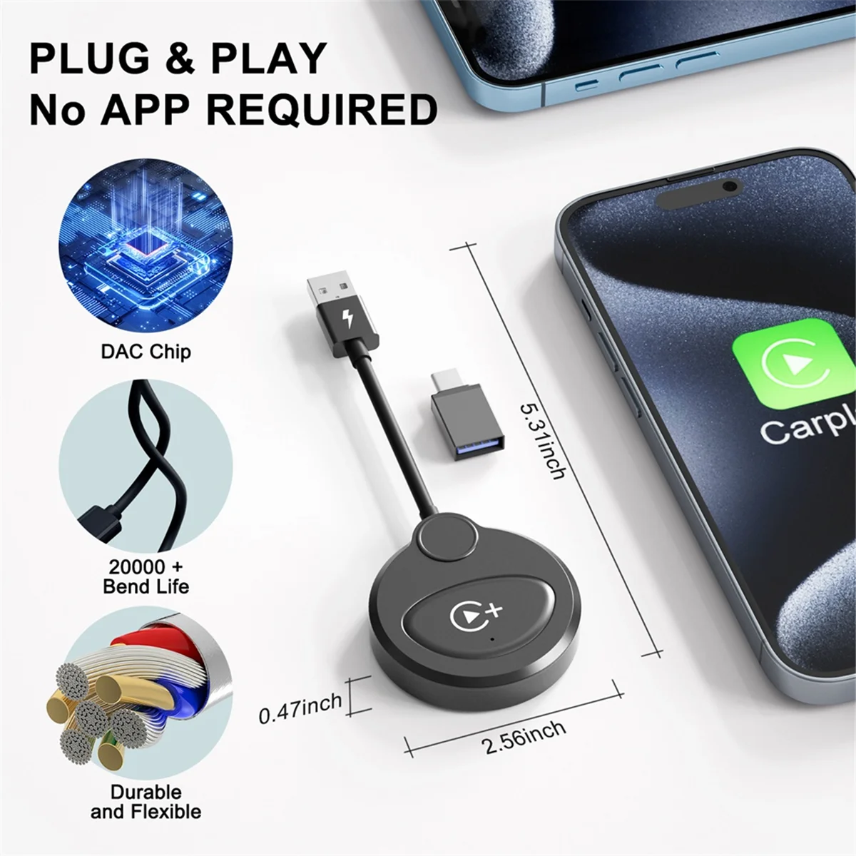 Wireless Carplay Adapter With Youtube Tiktok_N34R