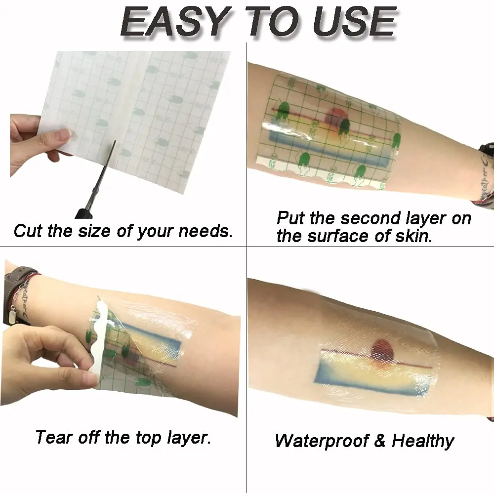 10m Tattoo Film Waterproof Protective Tattoo Healing Film Skin Aftercare Transparent Bandage Repair Film Wrap Tattoo Supplies
