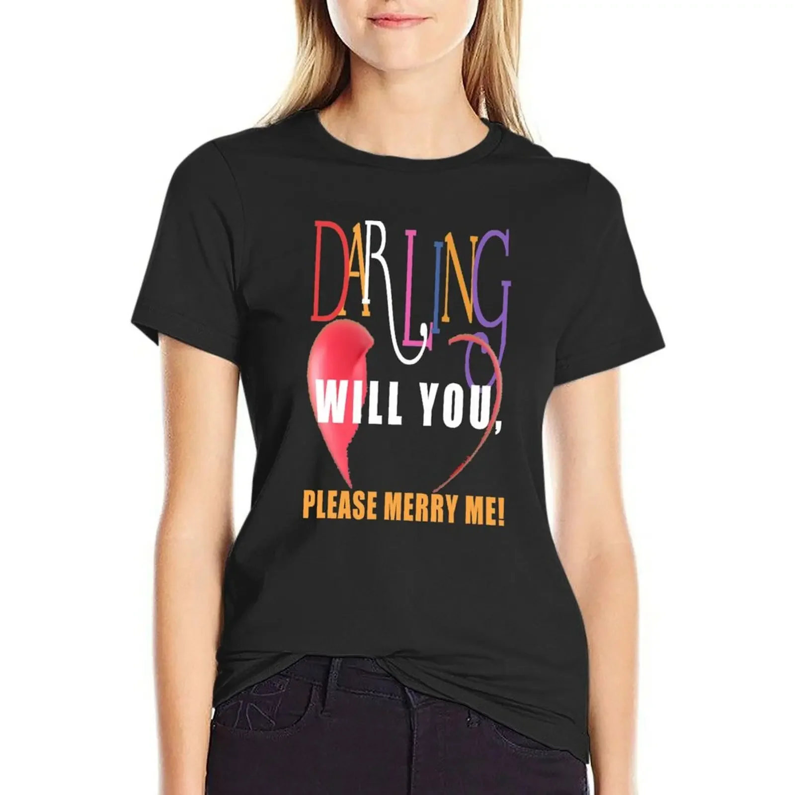

Merry me T-Shirt customizeds Short sleeve tee animal prinfor Women's clothing