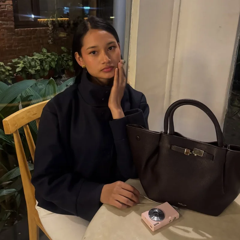 

Woolen High Neck Jacket Single Breasted Double Breasted Coat Casual Commuter Outwears 2026 New Spring Autumn Streetwears