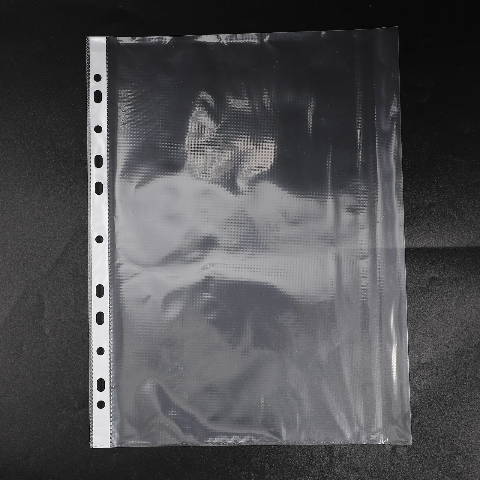 

100pcs Transparent File Bags High-Grade Pp Wear-Resistant Smooth Edges For Office Study Loose Leaf Document Folders Binder