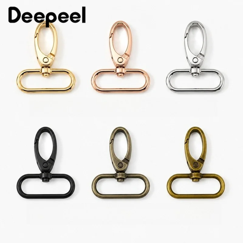50Pcs 13-38mm Zinc Alloy Swivel Lobster Clasps Trigger Snap Hooks for Handbag Straps Keychains Dog Leashes Webbing DIY Hardware