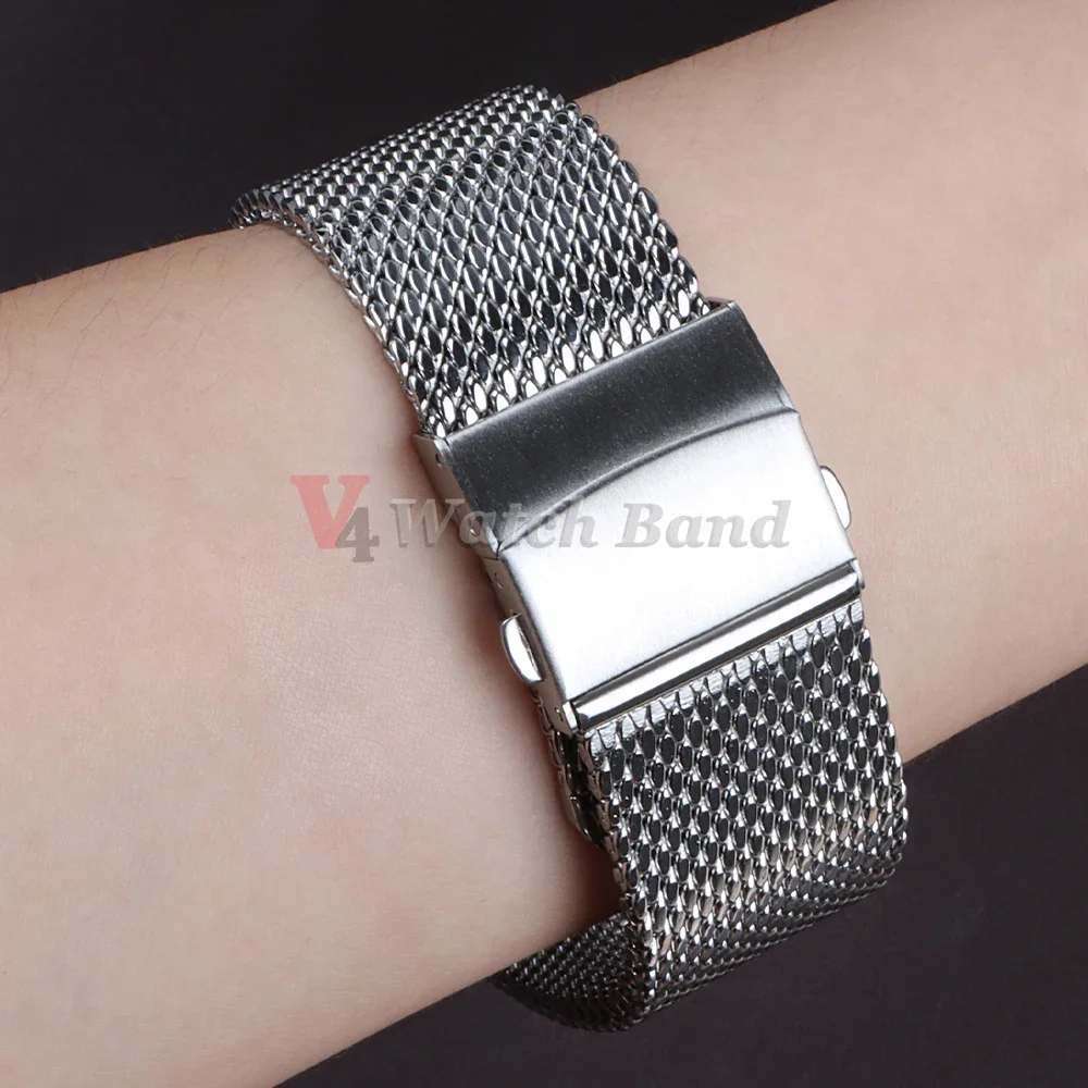 20mm 22mm 18mm Armband 0,6 1,0mm Mesh Milanese Uhrenarmband für IWC für Rolex für Omega Edelstahl-Armband für Seiko Armband – Detail 11
