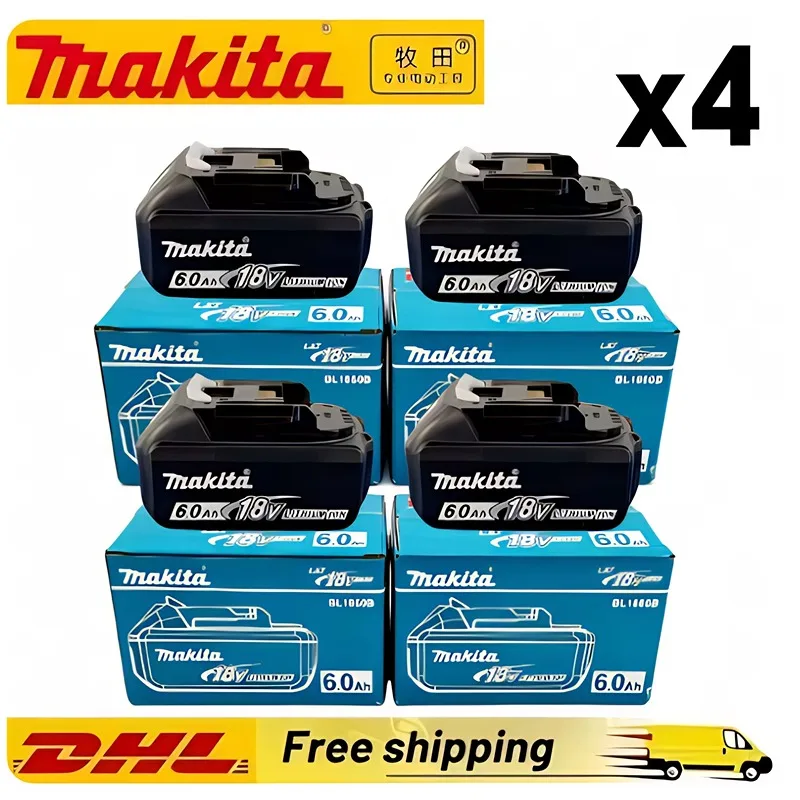 

2025original makita battery, makita 18v Tools Lithium Battery 6Ah/5Ah/3Ah makita DTW700 DDF487 DTD173 DGA404 HR140D DJV182