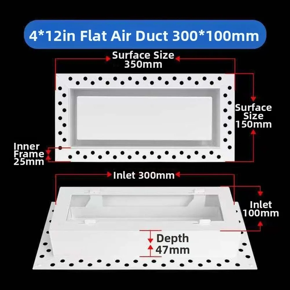 For Humid Environments Central Air Vent High Performance Air Grille Thickened Aluminum Alloy Seamless Design For