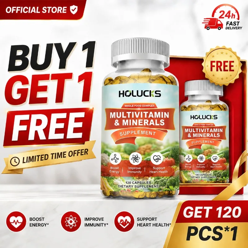 

BOGO Free Multivitamin & Minerals Capsules, with Whole Food Complex, Support Immunity, Heart Health & Daily Wellness, for Adult