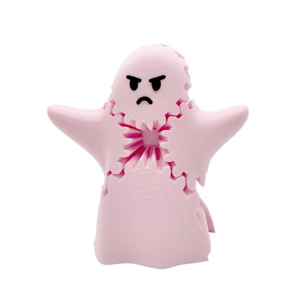 

Collectible Figurines 3D Printed Ghost Gear Cube Ghost Gear Plastics Cute Ghost Gear Collectible Item Sensory Toy