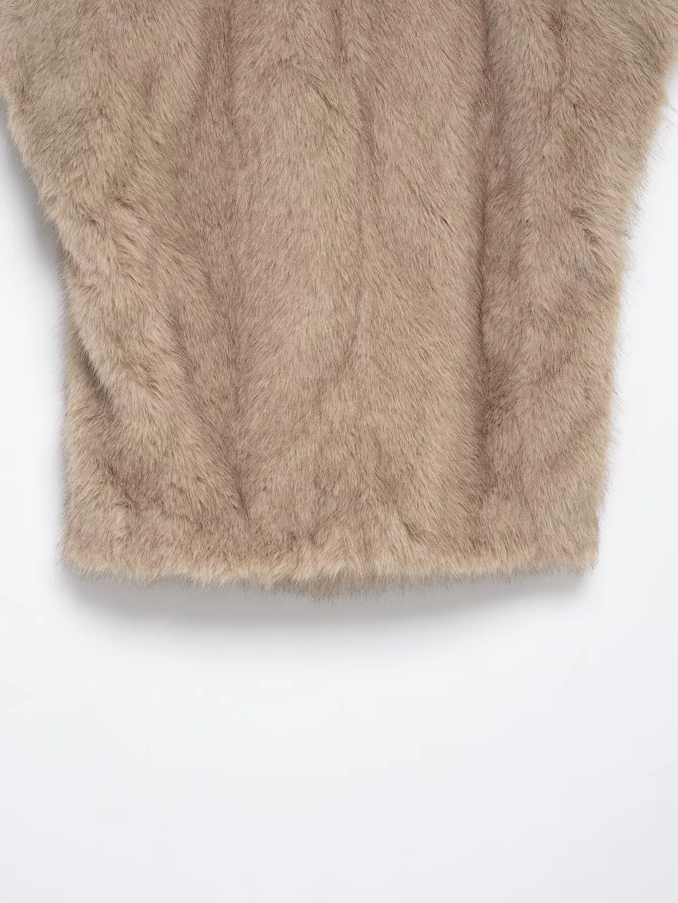 Damska bluzka bez rękawów z efektem sztucznego futra na jesień/zimę, nowa, limitowana edycja, styl super street, odzież na głowę, kamizelka bez rękawów.