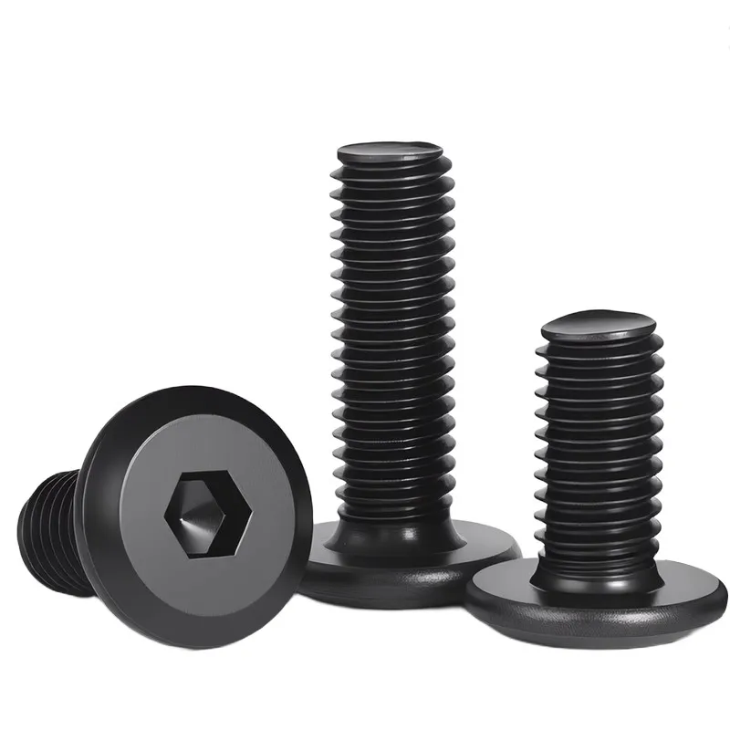 SS A2 أسود M4M5M6 ألين رئيس مسامير 304 سداسية من الفولاذ المقاوم للصدأ المقبس شقة رئيس البراغي للأثاث النجارة لتقوم بها بنفسك النوافذ الأبواب #5