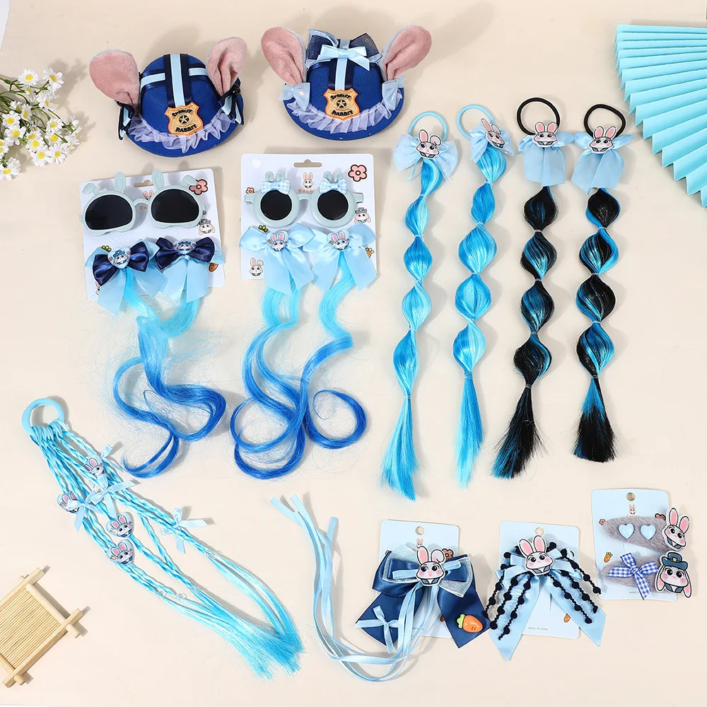

2026 New Cute Sweet Bunny Judy Zootopia Girl Hair Claw Clip Children Hair Accessories Fringe Barrettes Kids Hair Clips Fashion