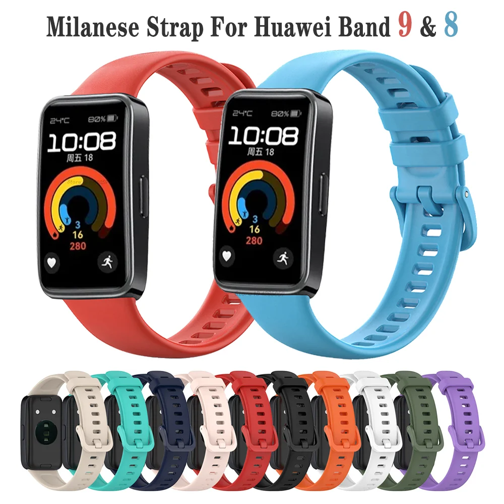 Silicone Strap For Huawei Band 9 8 Strap Smartwatch watchband Replacement Wristbands for Huawei Band9 Bracelet Accessories