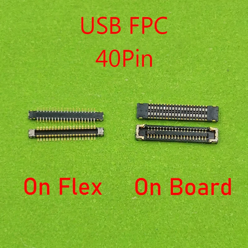 2Pcs LCD Display Touch Screen FPC Connector On Motherboard For Xiaomi POCO Pocophone X3 NFC/X3/X3 Pro Battery Plug On Flex 40pin