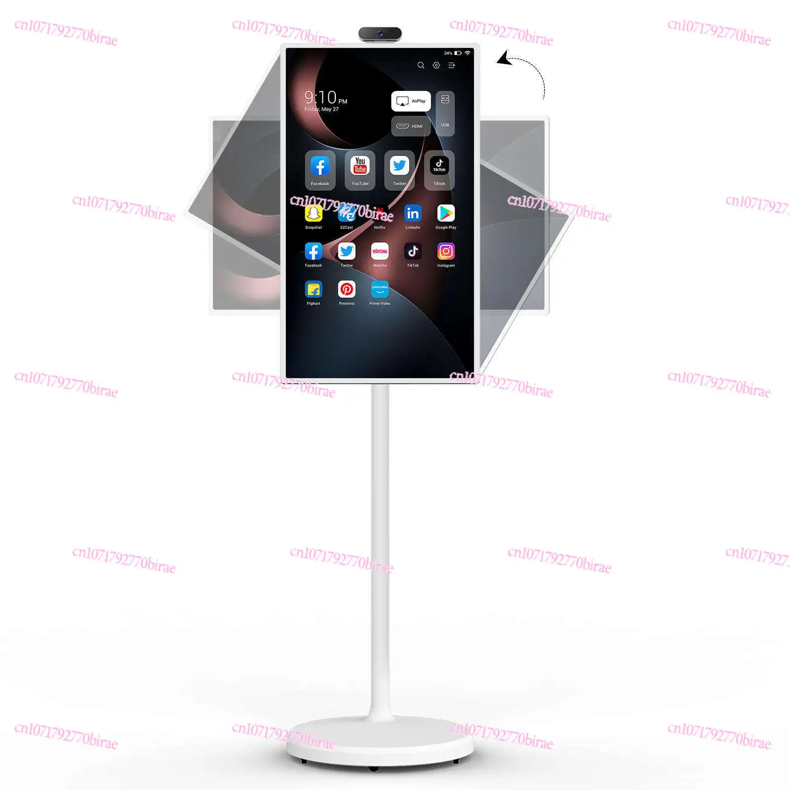 In Stock21.5 Inch Movable Touch Screen Rotating 4G  Smart Tablet TV  Smart Television Fitness Portable Monitors