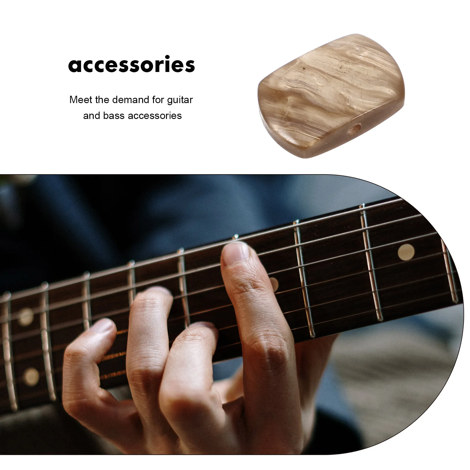 

6Pcs Guitar Tuning Peg Buttons Sturdy Comfortable Handle for Electric Acoustic Guitar Replacement Knobs Easy to Use Tuner