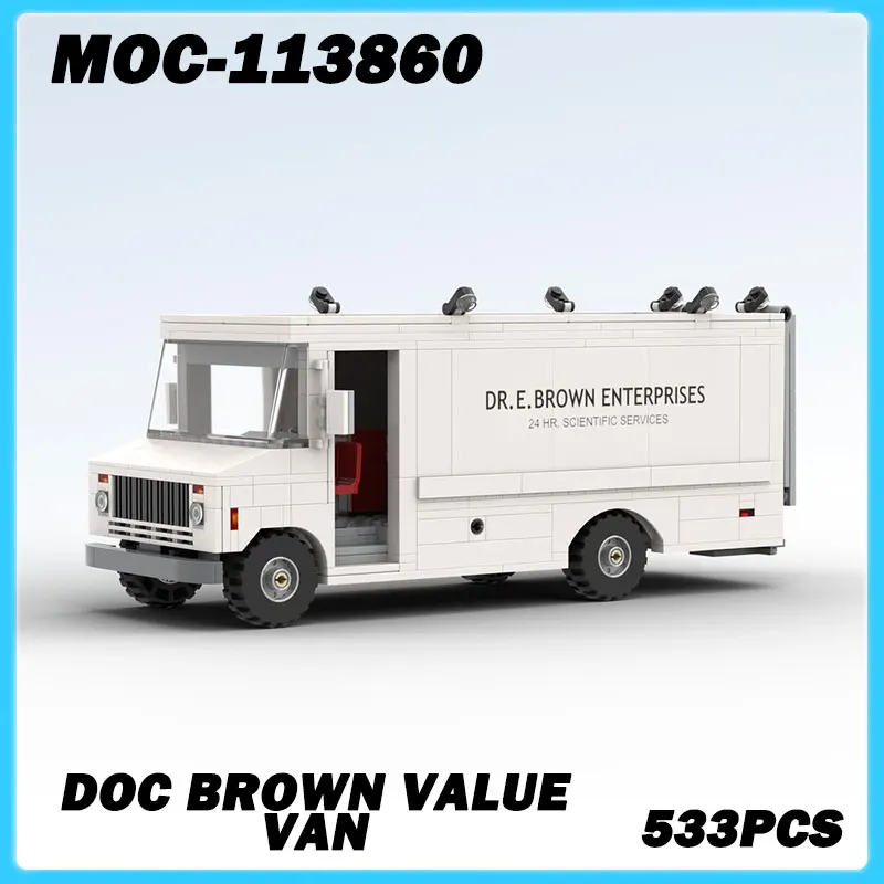 

MOC-113860 Строительные блоки Автомобили Серия спортивных машин Белый переносной грузовик DIY Модель Креативный подарок Обучающие творческие игрушки-головоломки