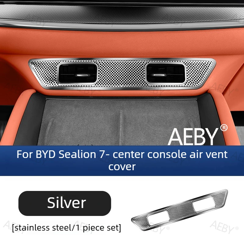 For BYD Sealion 7 2024 Car air conditioner air outlet cover,Stainless Steel Dashboard Protector,Dustproof Air Outlet Guard view 5
