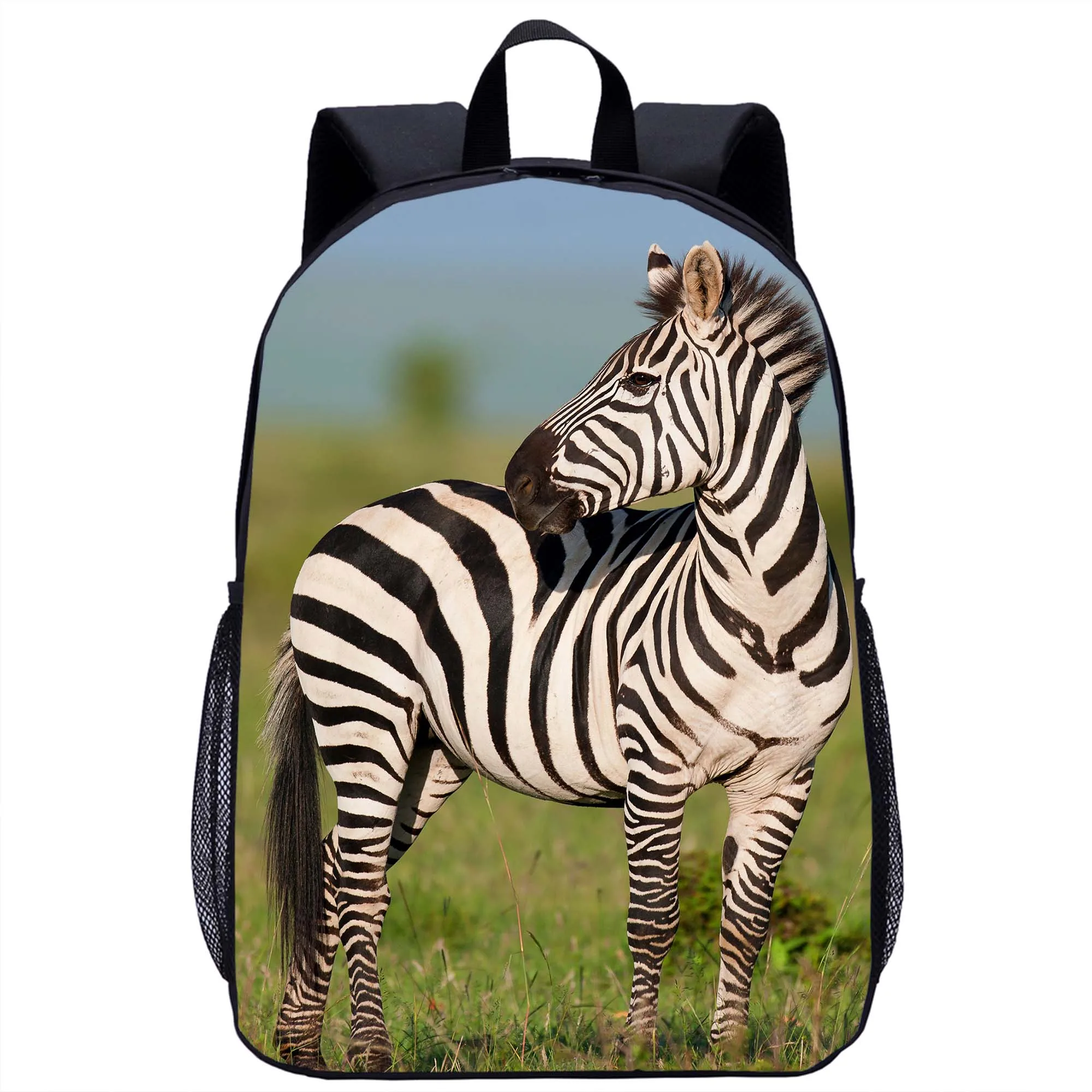 

Wildlife Zebra Backpack Children School Bag Kids Cool Animal 3D Print Travel Rucksacks Laptop Bag Boys Girls Casual Backpacks