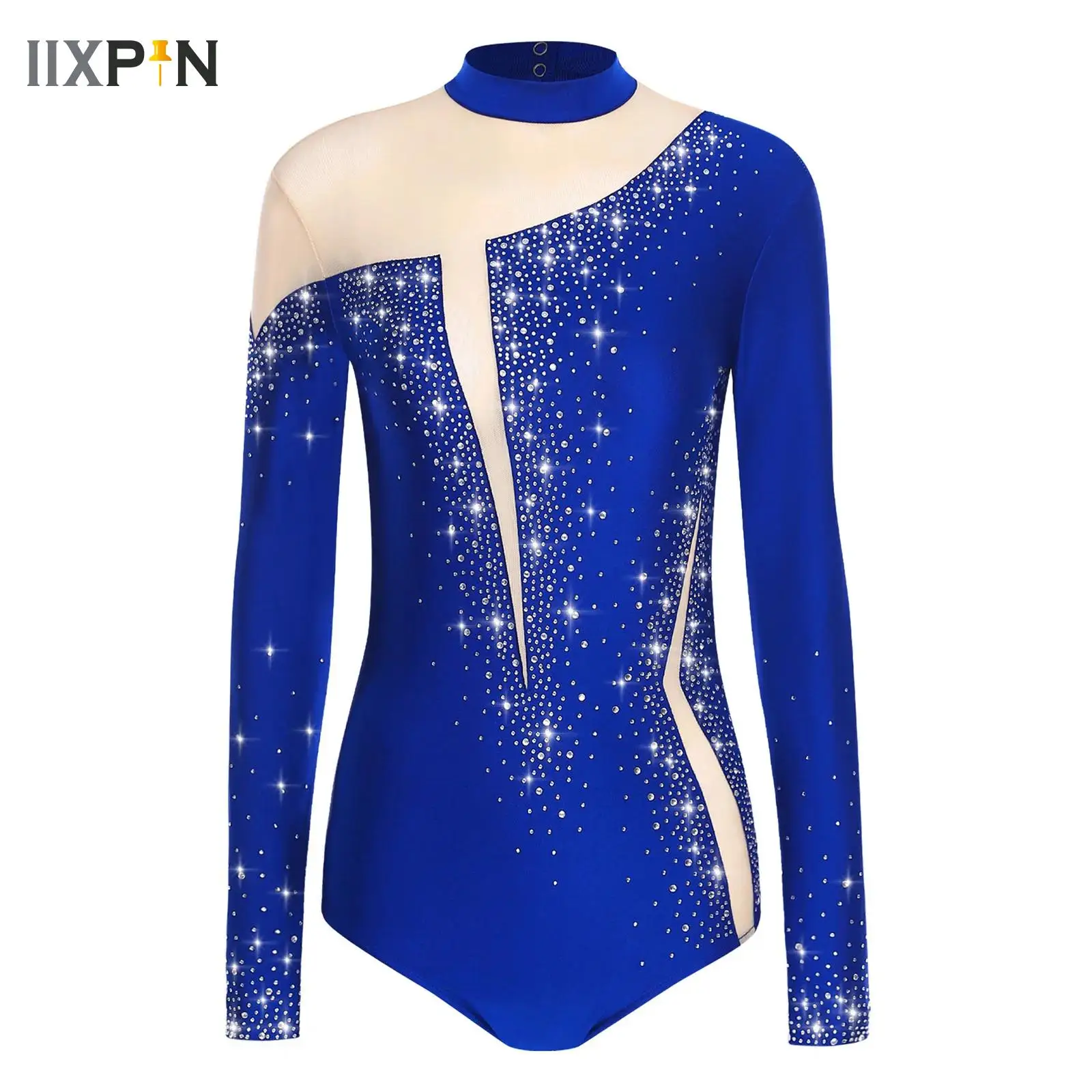 

Long Sleeve Bodysuit Ballet Dancewear for Women Adults Figure Skating Stage Competition Bodysuit Gymnastics Leotard Jersey