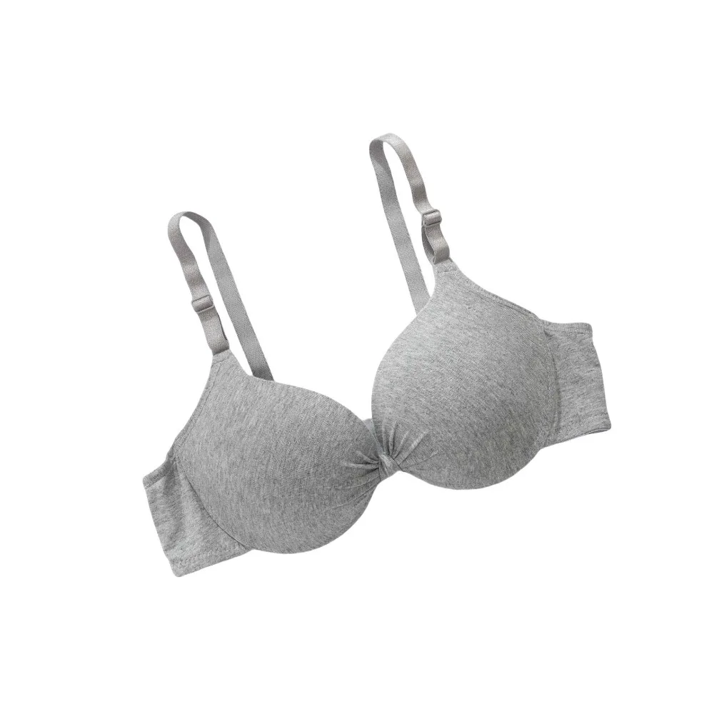 

Бесшовный хлопковый бюстгальтер с глубоким V-образным вырезом и бантом, поддерживающий, регулируемый, с эффектом пуш-ап для женщин