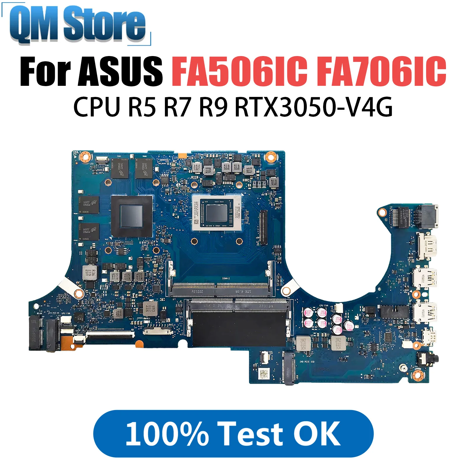 For ASUS TUF Gaming A15 FA506IC FA706IC Laptop Motherboard CPU R5-4600H R7-4800H R9-4900H RTX3050-V4G