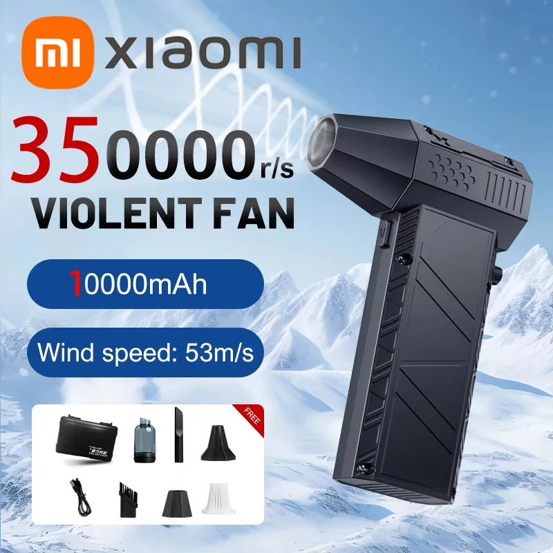 

Xiaomi MIJIA 350000RPM X6pro Brushless Turbo Jet Blower Vacuum Dust Cleaner Type-C Charging Strong Wind 53m/s Violent Fan Blower