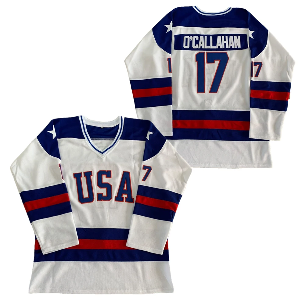 

Ice Hockey Jersey Usa 17 O'callahan 30 Craig Outdoor Sportswear Jerseys Training Clothing Sewing Embroidery White Blue 2023 New