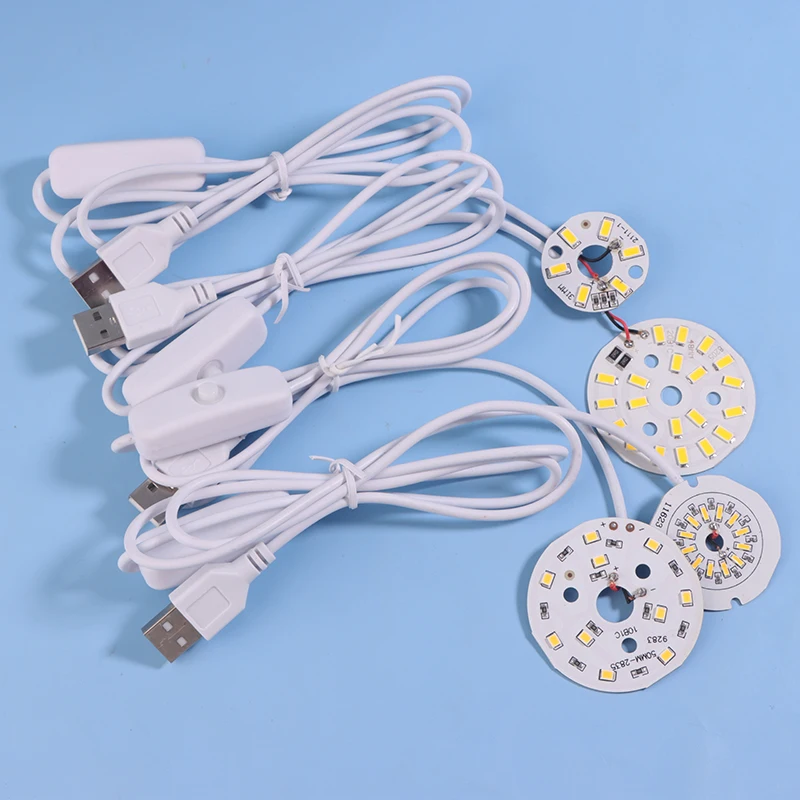 New 1.5M DC 5V LED Chips SMD5730 LED Lamp USB 3W Light Board Warm White Light With ON/OFF Switch Cable Lighting Accessories
