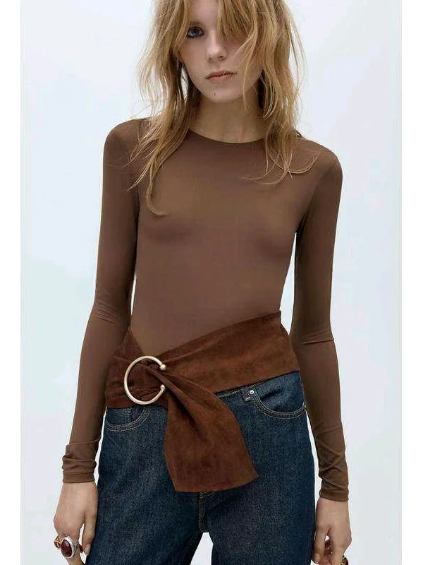 

Весенний качественный нейлоновый облегающий боди-комбинезон с круглым вырезом, украшенный стразами, с высокой талией и прямыми штанинами