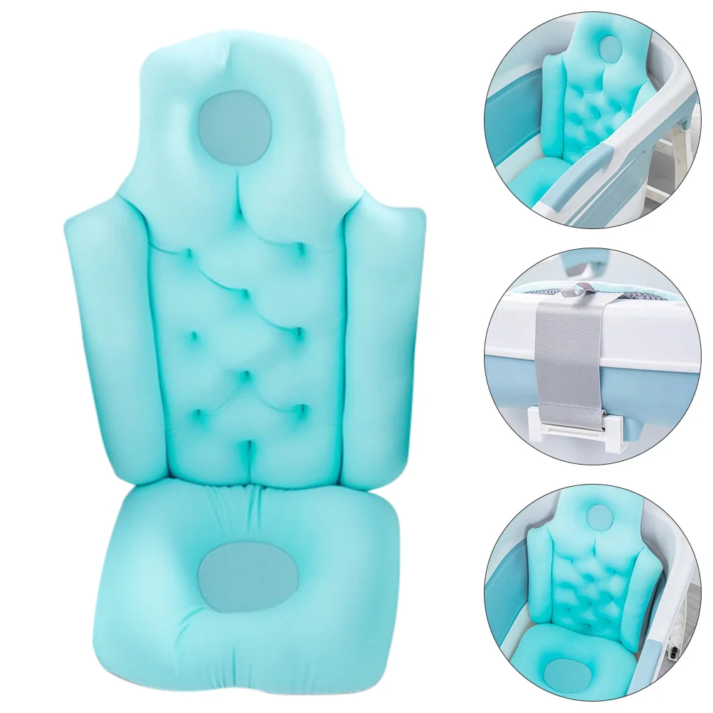 Portable Suspension Pad Baby Inflatable Seat Bath Pillow Backseat Bathing Cushion Seats Bathtub for