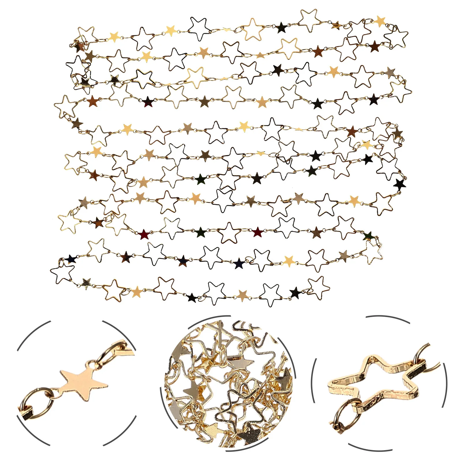 

DIY Necklace Bracelet Copper Chain Jewelry Making Accessory for Handmade Projects Pendants Ornaments Gifts Decorations