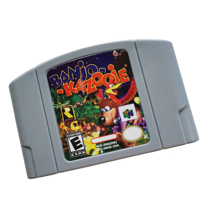 خرطوشة ألعاب الفيديو Banjo-Kazooie النسخة الأمريكية لوحدة التحكم في الألعاب N64