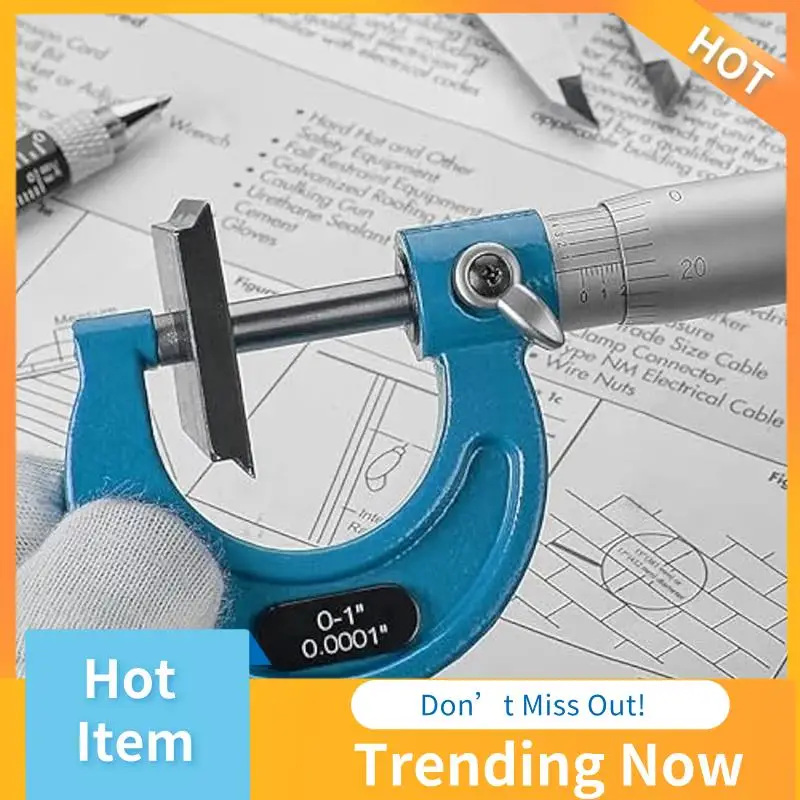 Outside Micrometer,0-1Inch Machinist Micrometer, 0.0001In Graduation Micrometer Set,Precision Micrometer Machinist Tool Durable