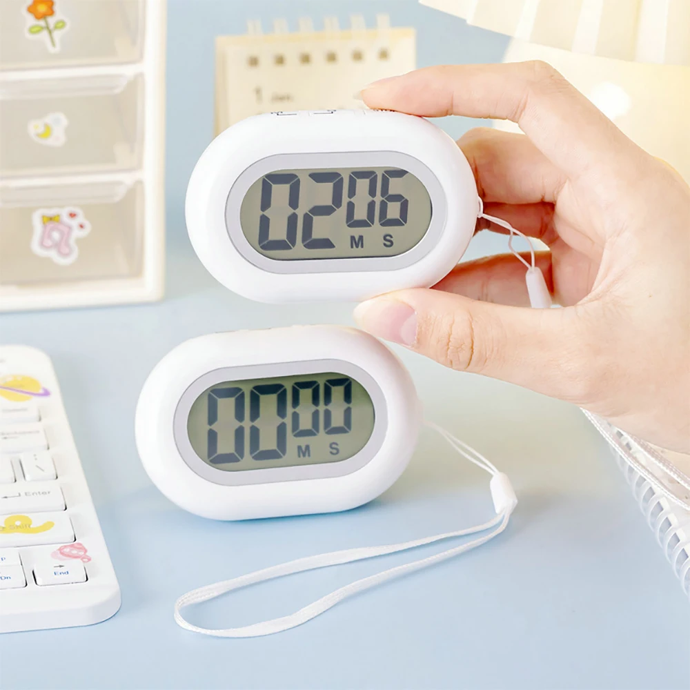 LCD Digital Timer Homework Study Countdown Boiled Egg Timer Kitchen Reminder with Cord Kitchen Accessories