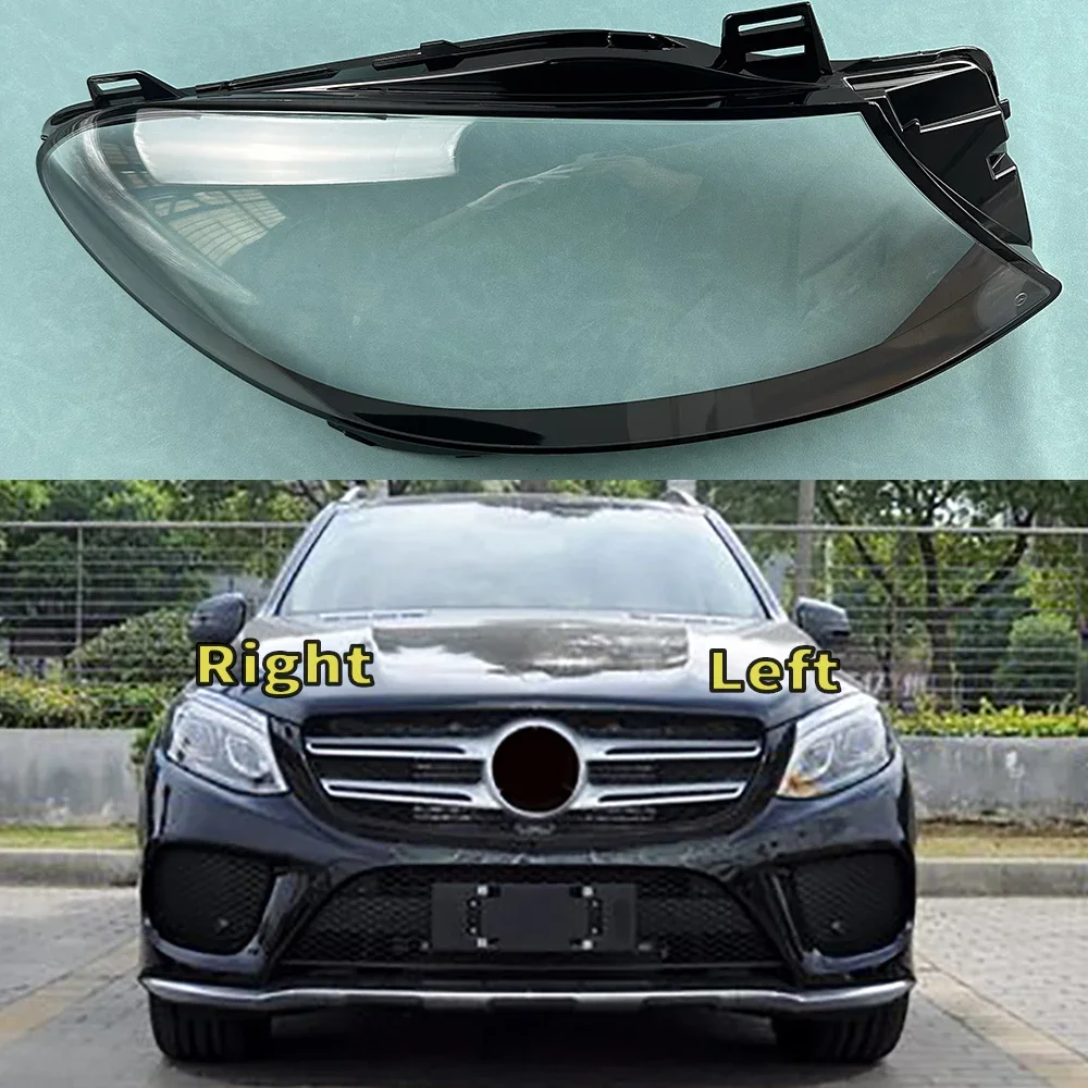 For Mercedes-Benz W292 GLE300 GLE400 GLE450 2015~2019 Front Headlight Cover Headlamp Lamp Shell Mask Lampshade Lens Plexiglass