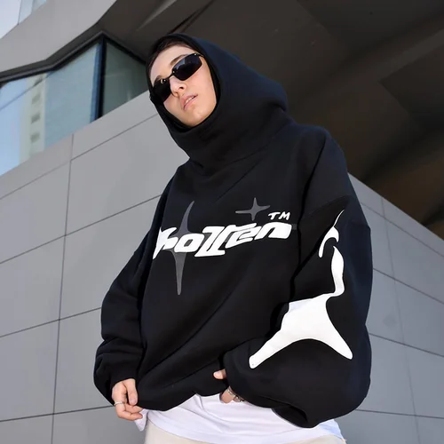 유럽 및 미국 커플 후드 및 맨투맨, 레트로 고딕 스트리트 Y2K, 남녀 의류, 공식 웹 사이트, 2024 신상 