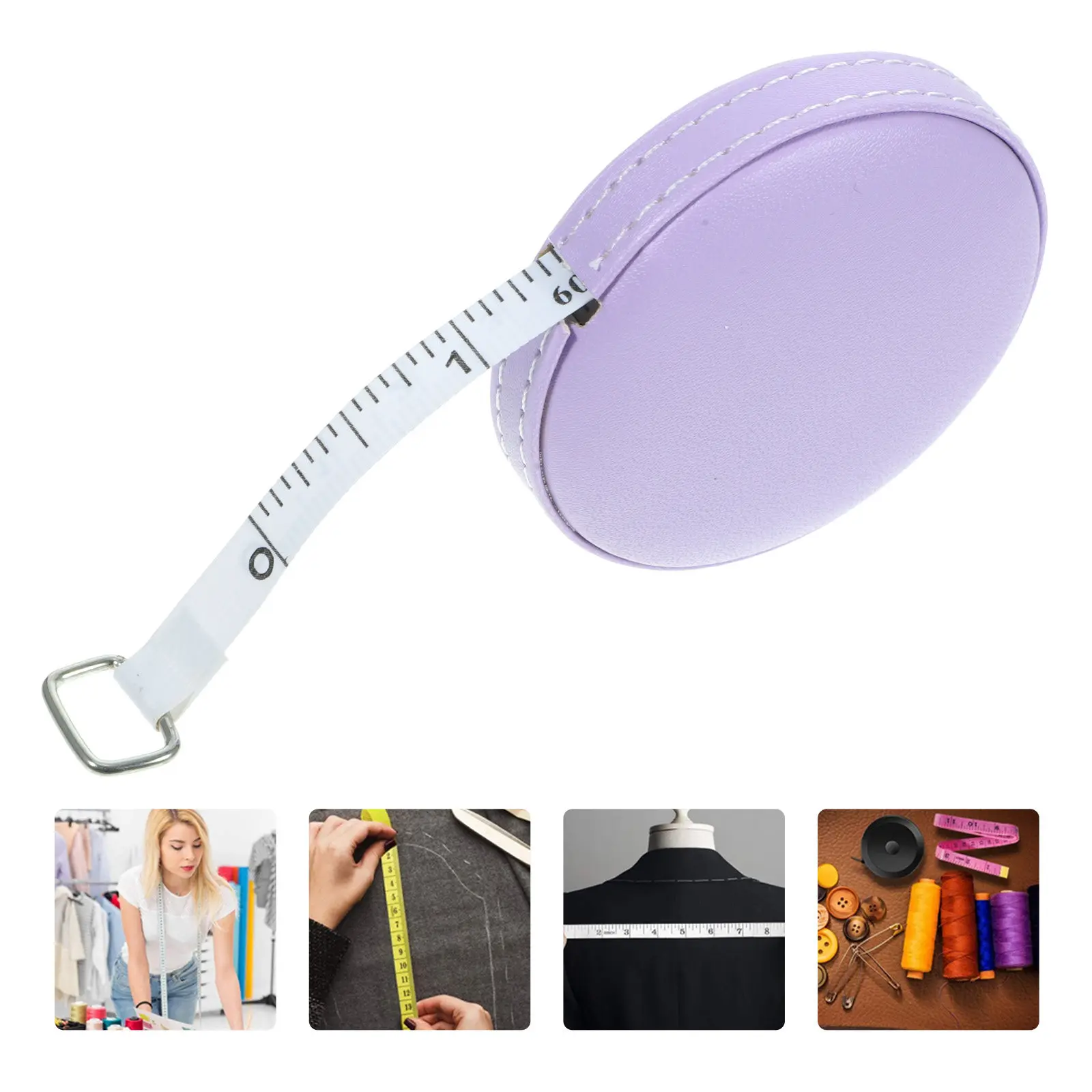 Compact Round Retractable Tape Measure Double-Sided Scale Mini Portable Flexible Multipurpose Body Clothes Household Measuring
