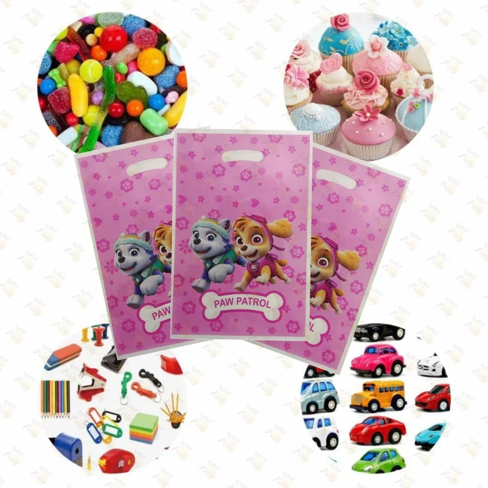 Paw Patrol Party Candy Gift Bags Roze PAW Patrol Skye Verpakkingstas Buitzak Kinderen Meisjes Verjaardag Decoratie Benodigdheden Babyshower