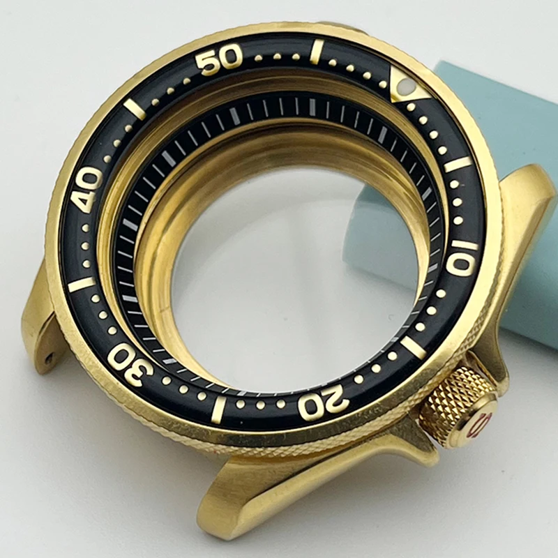 

NH35 Case SKX007 Sapphire Mirror Fit NH34, NH35, NH36 4R, 7S Japan Automatic Movement Stainless Steel Gold SKX007 Case