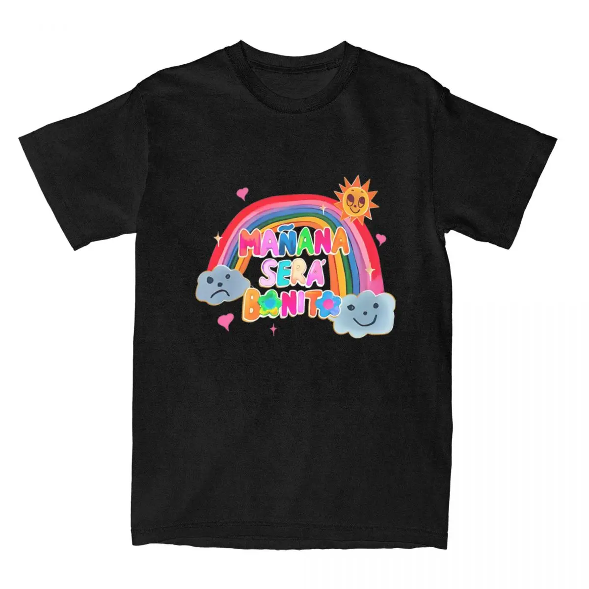 Oversized T-Shirt K-Karol G Manana Sera Bonito In The Rainbow 100 Cotton T Shirts Cartoon Tee Shirt for Beach Y2K Short Sleeve