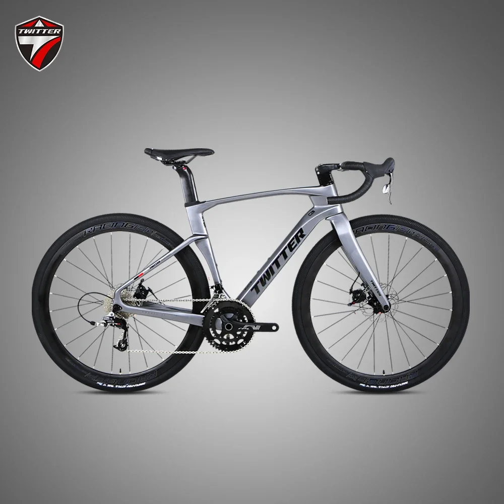 TWITTER GRAVEL-V3 GRX RX400-20S,bicycle Electronic Shifting Hydraulic Disc Brakes T900 Carbon Fiber Road Bike 700*40c велосипеды