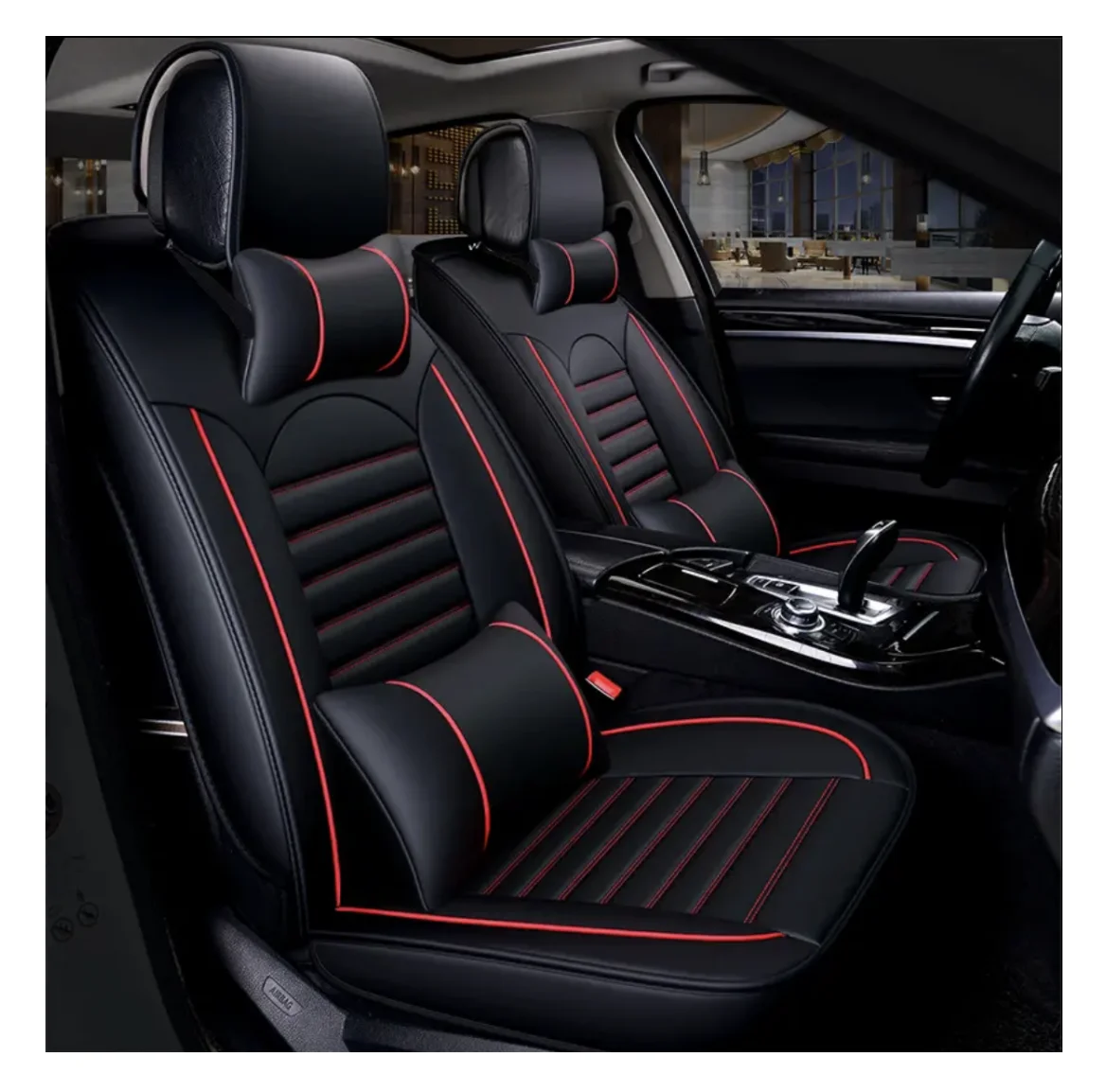 2025 Hot Sell High Quality Fashion Sports Full Pu Leather Four Seasons Car Seat Cushion Cover for Universal Seat Cover