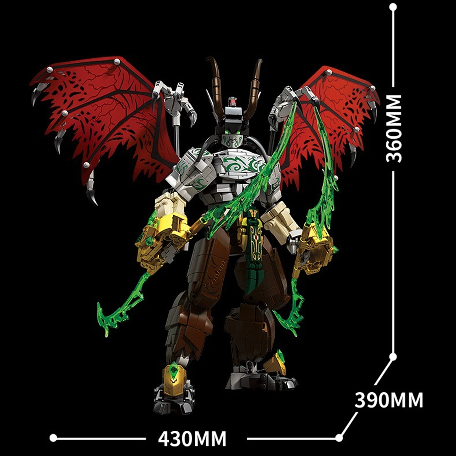 

Mech Warrior 1272PCS Building Blocks Set Ancient Night Elves Demon Hunter Demon Hunter Desk Ornaments Boys Assembly Toy Gifts