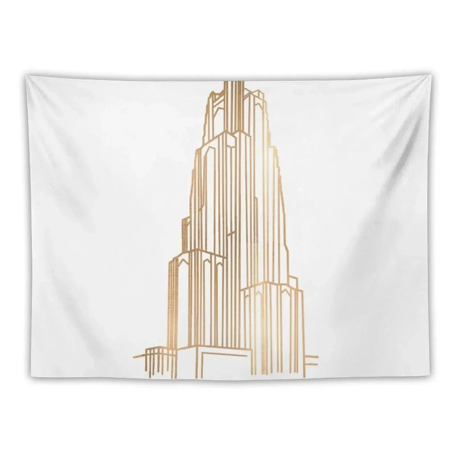 Rose Gold Cathedral of Learning Tapestry Outdoor Decor Home Decorations Tapestry