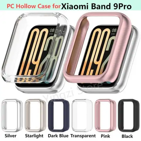 Xiaomi Mi band 9 Pro 용 PC 중공 케이스 Xiaomi Mi band9 Pro 용 스마트 시계 스트랩 범퍼 커버 화면 보호기