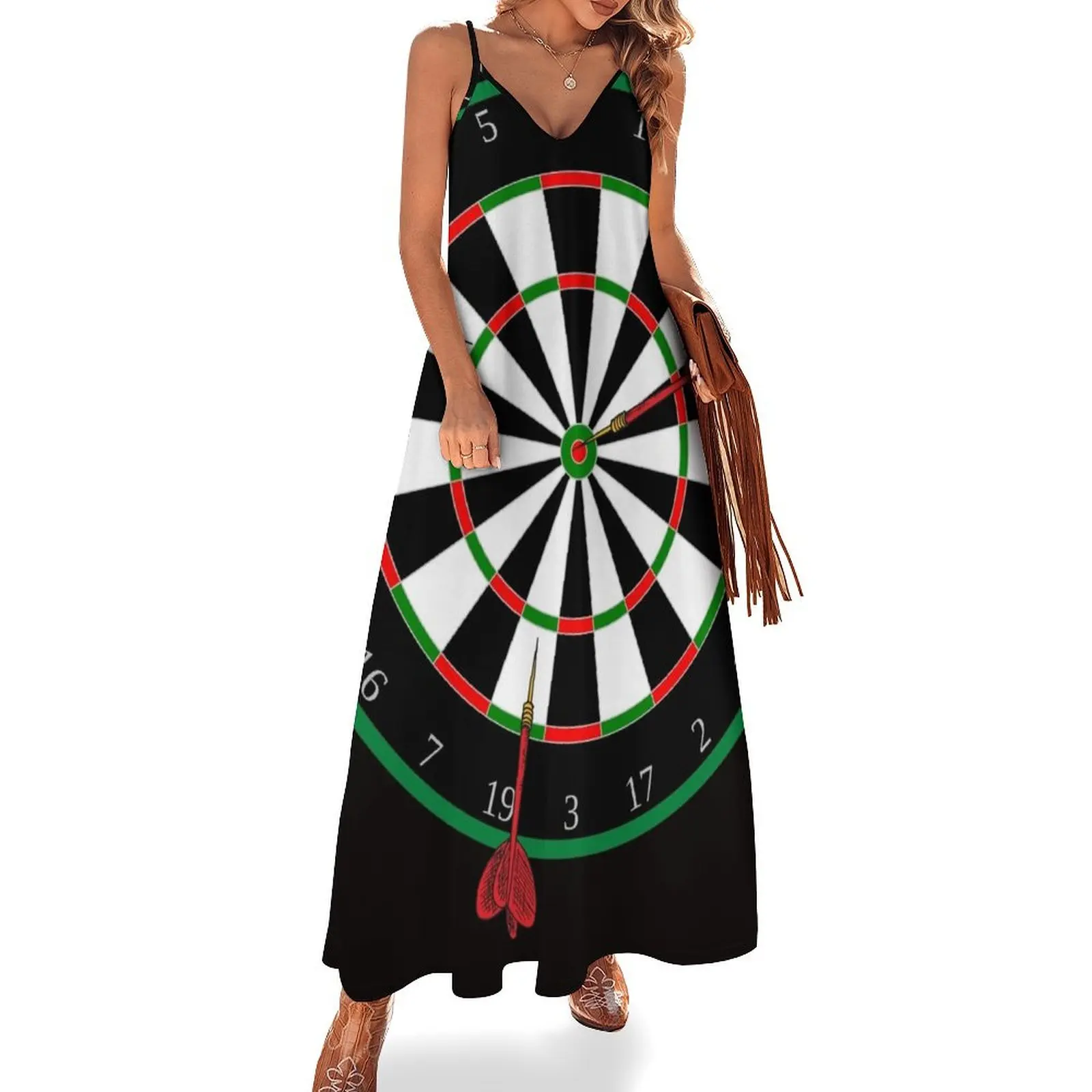

Dartboard Sleeveless Long Dress Women's evening dress luxury dress sensual sexy for women evening dresses women